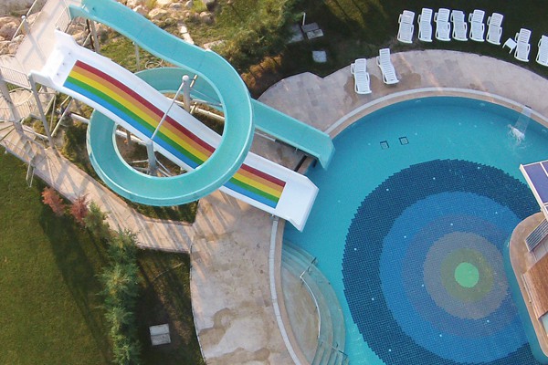 havadan çekilmiş aqua park